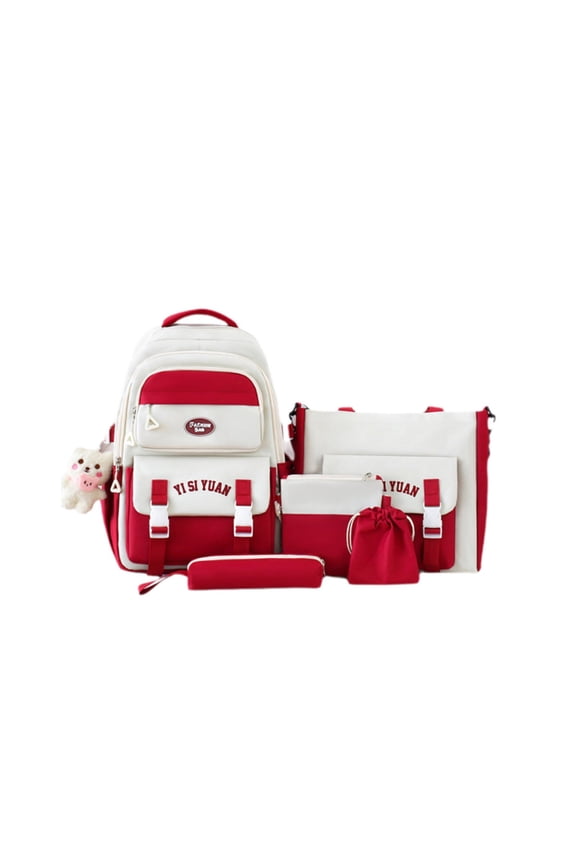 4-Piece Backpack Set for Teens & Adults,Large Capacity 30L Daypack with Laptop Sleeve,Travel Tote Bag & Crossbody Purse for Work,Gym & Daily Essentials