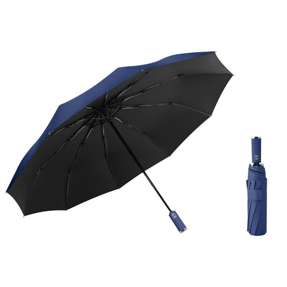 Taicans 41 Inch Large Windproof Umbrellas with Black Anti-UV Coating for Rain & Sun,Easy Auto Open Close,Durable & Compact Umbrella,Resistant Travel Folding Umbrella Navy