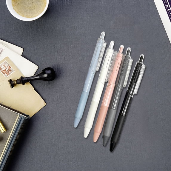 Taicans 5 Pack Fine Point Marker Pens,0.5mm Tip,Gray Ink,Smooth Writing Retractable Markers for office,Journaling & Note Taking,Quick Dry