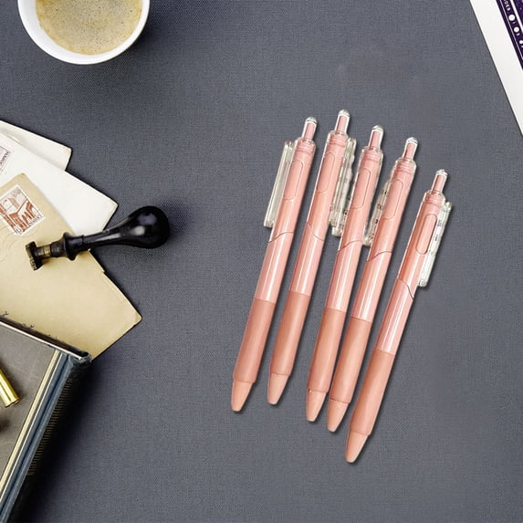 Taicans 5 Pack Fine Point Marker Pens,0.5mm Tip,Gray Ink,Smooth Writing Retractable Markers for office,Journaling & Note Taking,Quick Dry
