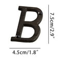 thumbnail image 1 of Taicans 7.5 Inch Metal Letters,Modern House Address Numbers,Metal Door Numbers,Large Black House Address Letters and Numbers for Home office Street Apartment Outside,Wrought Iron House Number B, 1 of 6