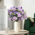 thumbnail image 1 of Taicans Artificial Hydrangea Carnation Centerpiece Small Lilac Faux Flowers for Wedding Decor Home Decoration Party Table Mantel Display High-End Lifelike Realistic Silk Flowers Beauty Gift,12.2in, 1 of 4