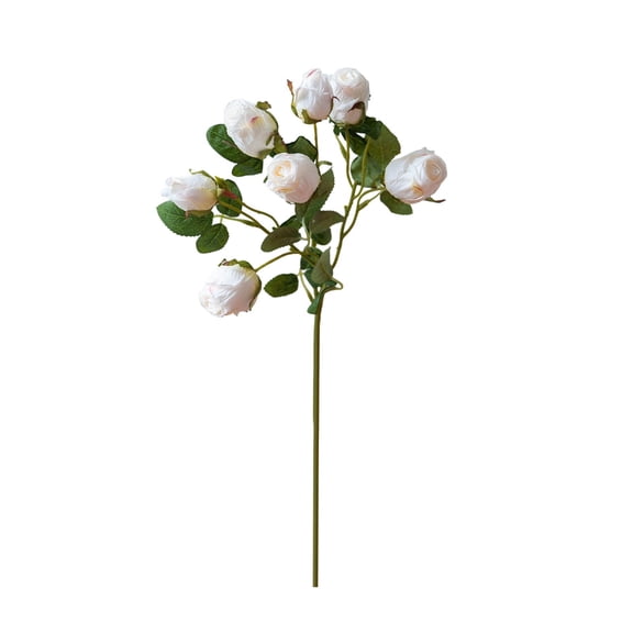 Taicans Artificial Rose Bud Stem,7 Heads Fake Silk Roses,18.8in Long Stem Artificial Flowers for Wedding Bouquets,Table Centerpieces,Home Decor