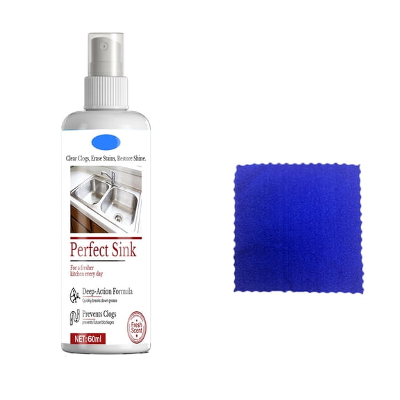 Taicans Bathroom Cleaner Spray 120ml with Microfiber Cloth,Multi-Purpose Rust and Soap Scum Remover for Faucets Sinks Tubs Toilets,Non-Toxic Gentle All-Surface Household Cleaning Kit