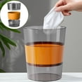 thumbnail image 1 of Taicans Bathroom Trash Can - Clear Foldable Waste Bin 10.6x8.8x7in,Small Trash Can Plastic Wastebasket Large Capacity Green Round Garbage Can for Bathroom Bedroom office Kitchen Dorm Room, 1 of 6