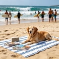 thumbnail image 1 of Taicans Blue Striped Cabana Beach Towel,30x60in Large Absorbent Soft Pool Towel,Quick Dry Sand-Free Lightweight Bath Towel for Adults Summer Beach Essentials, 1 of 6