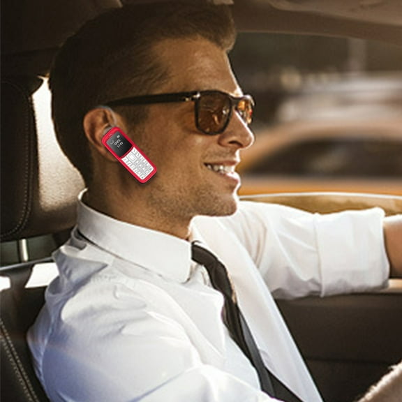 Taicans Bluetooth Headset Cell Phone,Open Earbuds Dual SIM Mini Keypad Phone with Detachable Ear Hook Headset,2 in 1 Portable Flip Phone for Backup Travel,Hands-Free Calling