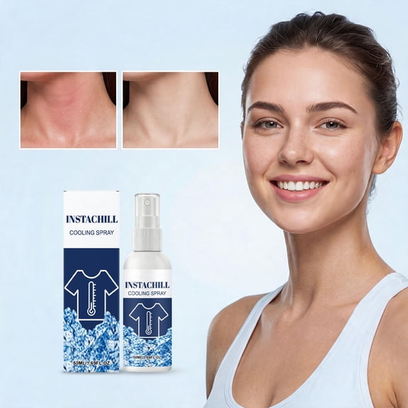 Taicans Body Cooling Spray Long Lasting Heat Relief Mist with Mint Extract Portable Refreshing Cool Spray for Sports Running Travel Summer Daily Use 50ml
