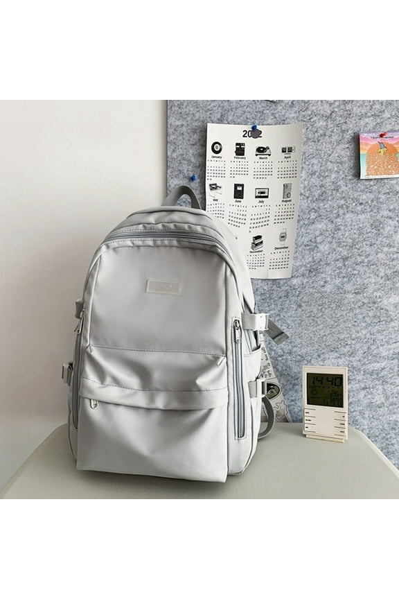 Canvas Backpack for Women Retro Aesthetic Rucksack Basic Backpack,Water-Resistant Fabric,Vegan Materials & Adjustable Straps for High School/College Travel Laptop Bag