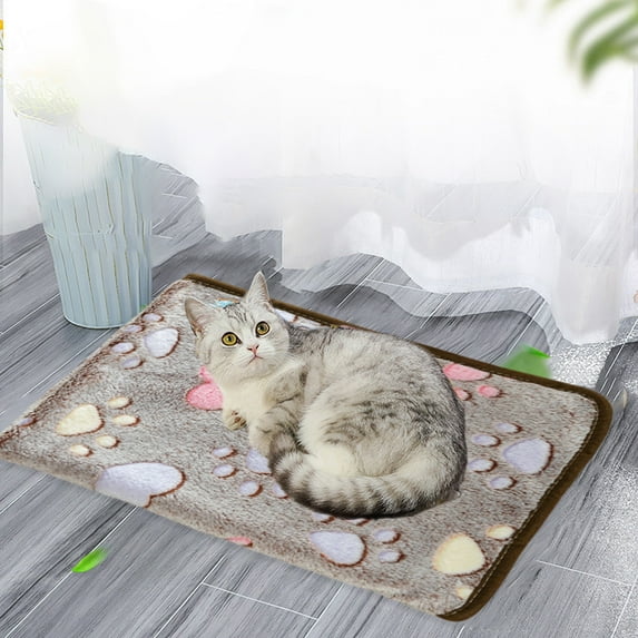 Taicans Cat Bed Pad,Low-Profile Dog Crate Pad Mat for Dogs,Pets Cat Bed for Indoor Cats Washable Dog Crate Pad Cute Star Dog Bed Mat for Small Dogs Pet Kennel Pad Anti-Slip 30" x 20.5" Khaki