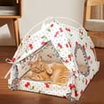 thumbnail image 1 of Taicans Cat Tent,Cat Bed Tents Dog House Indoor Outdoor,Kitten Tent Thickened Cotton Nest Bed,Foldable Washable Pet Bed with Reversible Cushion,All-Season Portable Cozy Cave, 1 of 6