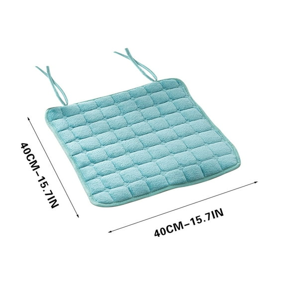Taicans Chair Cushions for Dining Chairs,Non-Slip Chair Cushion with Ties,Flannel Seat/Chair Cushion Pads for Dining Chairs,office Chair,Car,Patio Machine Wash & Dryer Friendly,17.7x17.7 Inch E
