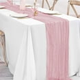 thumbnail image 1 of Taicans Cheesecloth Table Runner Mothers Day Spring Table Runner 6ft Boho Gauze Wedding Cheese Cloth Table Runner for Wedding Party Valentines Day Baby Shower Engagement Decor, 1 of 6