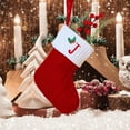 thumbnail image 1 of Taicans Christmas Stockings Initial Monogram Embroidered Christmas Mini Red Knitted Stockings Personalized 26 Letters Candy Gift Bag Socks Family Holiday Xmas Party Decorations,8in, 1 of 5