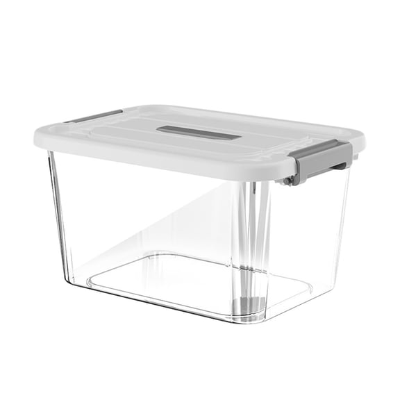 Taicans Clear Storage Box with Latch - Stackable Organizer for Clothes/Sundries,Space-Saving Transparent Design,Bedroom/Living Room/Garage/office Storage,9.8x7.1x5.9in ‌