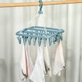 thumbnail image 1 of Taicans Clothes Drying Hanger with 32 Clips and Drip Foldable Hanging Rack,Space Saving Closet Storage,No Assembly Hanger for Socks Underwear Pantyhose,Wardrobe Organizer, 1 of 6