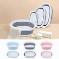 thumbnail image 1 of Taicans Collapsible Dish pan,Collapsible Portable Wash Basin Dishpan,Collapsible Dish Basin,Plastic Sink Dish Basin Foldable Food Tub for BBQ Picnic Camping Portable Washing Dishes Basket Gray/S, 1 of 4