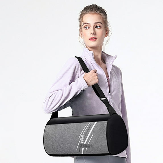 Taicans Compact Sports Gym Bag for Women and Men,Waterproof Gym Bag,Cute Mini Duffle Bag,for Travel,Sports,Fitness & Workout Gray