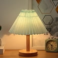 thumbnail image 1 of Taicans Cordless Table Lamp,Table Lamp with Ivory Pleated Shade,Battery Operated Lamp,3 Color Modes Dimmable LED Lamp,Portable Beside Lamps for Bedroom Living Room Restaurant Green, 1 of 7