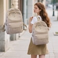 thumbnail image 1 of Taicans Corduroy Mini Backpack Purse Fashion Small Backpack Casual Daypack for Women,Lightweight Striped Bookbag,Soft Casual Daypack with Padded Straps for College,Travel & Everyday Essentials, 1 of 6