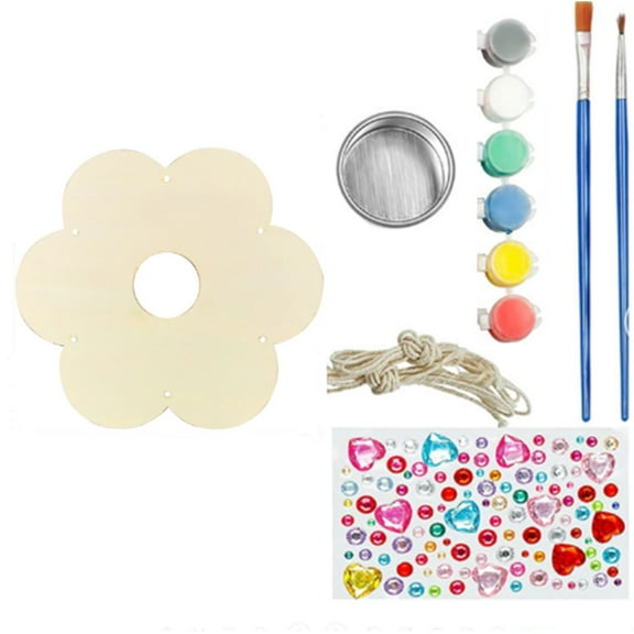 Taicans DIY Bird Feeder Kit for Kids to Paint & Build,Wooden Craft with 3 Flower Trays,12 Colors & Ropes,Creative STEM Project for Parent-Child Activities,Classroom Gifts,Outdoor Garden Decor