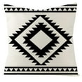 thumbnail image 1 of Taicans Decorative Linen Soild Throw Pillow Covers 18 x 18 Inch,Black and White Pillow Covers,Decorative Square Throw Pillows for Home Living Room Bedroom Bed B, 1 of 2