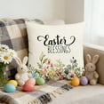 thumbnail image 1 of Taicans ‌Easter Blessings Spring Pillow Cover 18x18 Inch,Floral Pattern Decorative Throw Pillow Case for Home Sofa Couch,Linen Blend Soft Pillowcase‌, 1 of 6