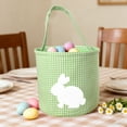 thumbnail image 1 of Taicans Easter Bunny Basket Bags,Rabbit Bucket Tote for Easter Egg Hunts Decorations Candy Gifts Storage,Plaid Canvas Storage Basket,Large 9.1x8.9x8.9in Storage Basket for Easter Decorations‌, 1 of 6