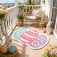 thumbnail image 1 of Taicans Easter Egg Shaped Rug,19.7x31.5 in Non-Slip Absorbent Floor Mat for Front Door Porch Hallway,Waterproof Washable Indoor Outdoor Spring Holiday Home Decor Mat, 1 of 8