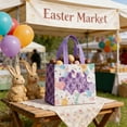 thumbnail image 1 of Taicans Easter Gift Bag 7.9x5.9 Inch,Reusable Non Woven Party Favor Bag with Cute Bunny Flower Print,Eco-Friendly Tote for Easter Egg Hunt,Kids Treats,Spring Celebration Shopping Favors, 1 of 5