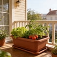 thumbnail image 1 of Taicans Extra Large Rectangular Planter with Drainage Tray,15.4 Inch Plastic Planting Container for Indoor Outdoor,Garden Flower Herb Vegetable Pot for Balcony Patio, 1 of 7