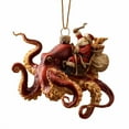 thumbnail image 1 of Taicans Festive Octopus Santa Christmas Ornament - Unique Ocean Themed Holiday Decor,2D Acrylic Figurine,Hanging Xmas Tree Decoration,Collectible Gift for Christmas，Colorful & Eye-Catching Design, 1 of 4