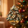 thumbnail image 1 of Taicans ‌Floral Beehive Christmas Tree Ornament,Acrylic Hanging Decor with Bees & Flowers,Honeycomb Design&Mini Trees,Festive Holiday Decor for Christmas Tree,Wreath,Mantel,Floral Bee Theme Ornaments, 1 of 8