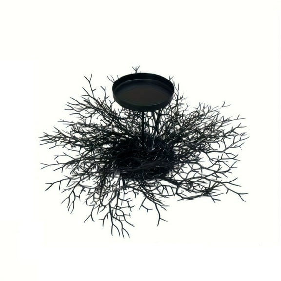 Taicans ‌Halloween Candle Holders - Black Maple Leaf & Dead Branch Gothic Candelabra,Spooky Fall Table Decor for Halloween,Thanksgiving,Christmas,Party Centerpiece,DIY Home Ambiance‌,5.5IN High
