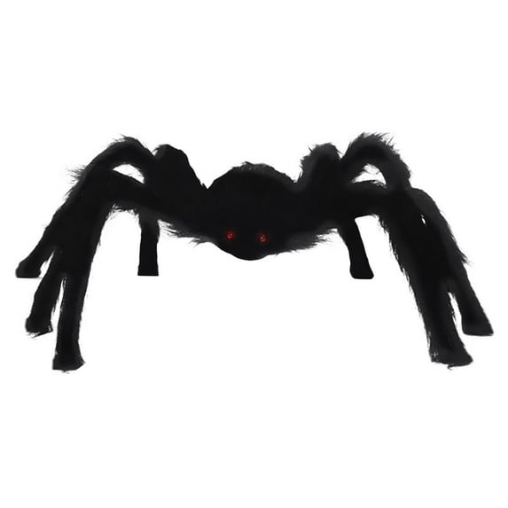 Taicans Halloween Giant Spider Decorations with Red Eyes,11.8in Large Realistic Scary Hairy Spider for Outdoor Indoor Yard,Creepy Crawler Decoration,Lifelike Prank Prop,Spooky Party Decor‌