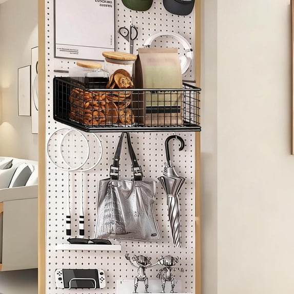 Taicans Heavy Duty Magnetic Fridge Basket with Guardrails,Multi-Use Organizer for Dryer Balls,Laundry Room & Kitchen (9.5x4.3x2in)