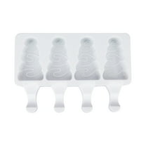 Taicans Homemade sicle Silicone Molds,Ice Molds Silicone 4 Cavities Ice Cream Mold with 20 Wooden Sticks for Ice Cream,Ice ,Cakesicles,BPA Free,Reusable sicle Molds for Adults Kids