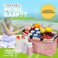 thumbnail image 1 of Taicans Insulated Picnic Basket,Leak-Proof Collapsible Cooler Bag,26L Grocery Basket with Lid,Picnic Bag Camping Picnic Basket Travel Picnic Bag Portable Bento Bag Thermal Insulation Bag C, 1 of 9