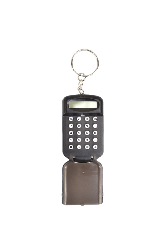 Keychain Calculator,Mini Portable Electronic Calculator with Key Ring,Small Pocket Calculator for Office,8-Digit LCD Display,Basic Math Functions,2.4 x 1.4 Inch