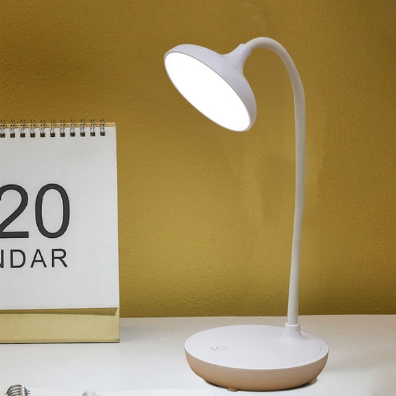 Taicans LED Desk Lamp for office Home,Touch Control Table Lamps,Eye-Caring Desk Light with 3-Way Stepless Dimming Adjustable Flexible Gooseneck for Reading,Study,Workbench White