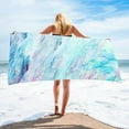 thumbnail image 1 of Taicans Large Beach Towel Oversized,Coast Waves Camo Striped Terry Pool Towel,Beach Towel Sandproof,Blue Beach Towel,Quick Drying Beach Towel 29.5x59 in A, 1 of 1