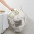 thumbnail image 1 of Taicans Laundry Sorter with 3 Compartments,Hanging Wall Mounted Foldable Hamper,20.7x15.7x12 in Breathable Mesh Dirty Clothes Basket with Hooks for Bathroom Bedroom Space Saving Storage, 1 of 5