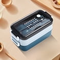 thumbnail image 1 of Taicans Leakproof Bento Lunch Box for Adults &,2-Tier Stackable Food Container with Utensils,Microwave/Dishwasher Safe,Portable Lunchbox for Work Travel,BPA-Free, 1 of 6