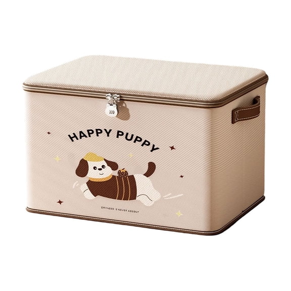 Taicans Lockable Storage Bag with Zipper & Cute Dog Pattern,Private Organizer for Toys and Clothing Storage,Personal Security Box with Combination Lock 15x10.2x10.2in