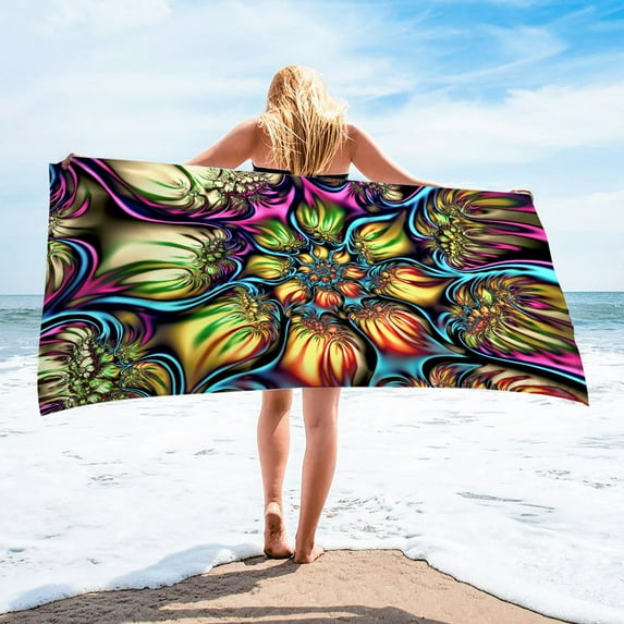 Taicans Mandala Beach Towel,Boho Microfiber Quick Dry Super Absorbent Large Lightweight Towels for Travel Sports Pool Swimming Bath Yoga 29.5x59 in C