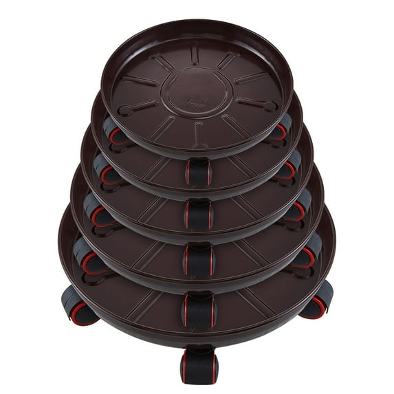 Taicans Metal Plant Caddy with Wheels,12.5in Heavy-Duty Rolling Plant Stand Plant Dolly with Casters for Indoor and Outdoor Plant Roller Base Plant Saucer Mover,Round Coaster Roller Base Tray