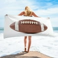 thumbnail image 1 of Taicans Microfiber Football Beach Towel,Beach Towel Oversized,Thin Lightweight Extra Large Absorbent Quick Dry Sand Free Cool Hawaiian Print Summer Football Baseball Soccer 29.5x59 in A, 1 of 1