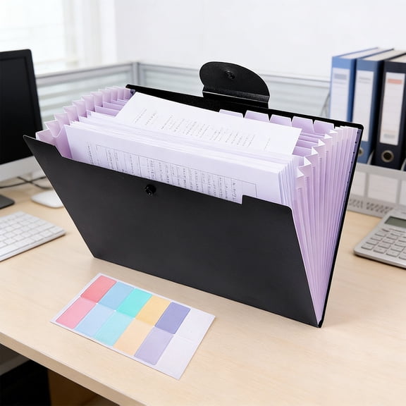 Taicans Mini Accordion File Folder,Small Expanding File for Receipts & Bills,8 Color Candy A4 Portable Document Organizer,Compact PP Transparent Bill Holder