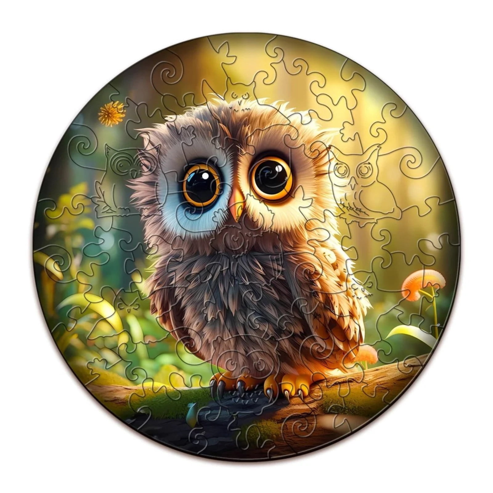 Taicans Owl Acrylic Jigsaw Puzzle Suncatcher 7.87in/20cm Window
