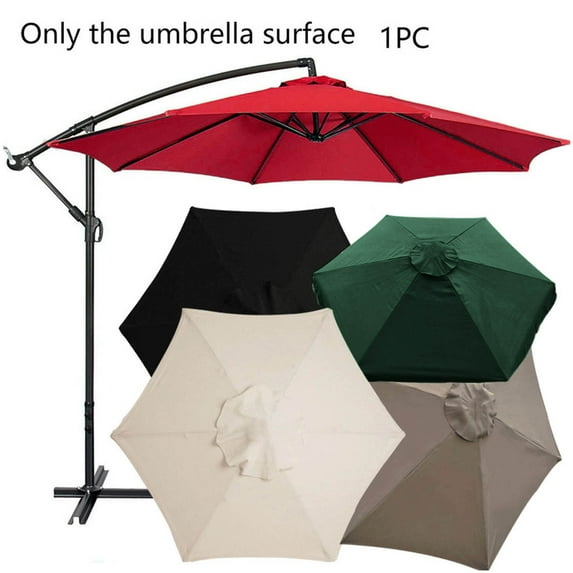 Taicans Patio Umbrella Canopy,Universal Replacement Cover for 8.8 Ft 6 Ribs Outdoor Round Patio Market Umbrella Parasol Canopy Top Sun Shade Accessory,UV Protection for Pool Garden Backyard Red